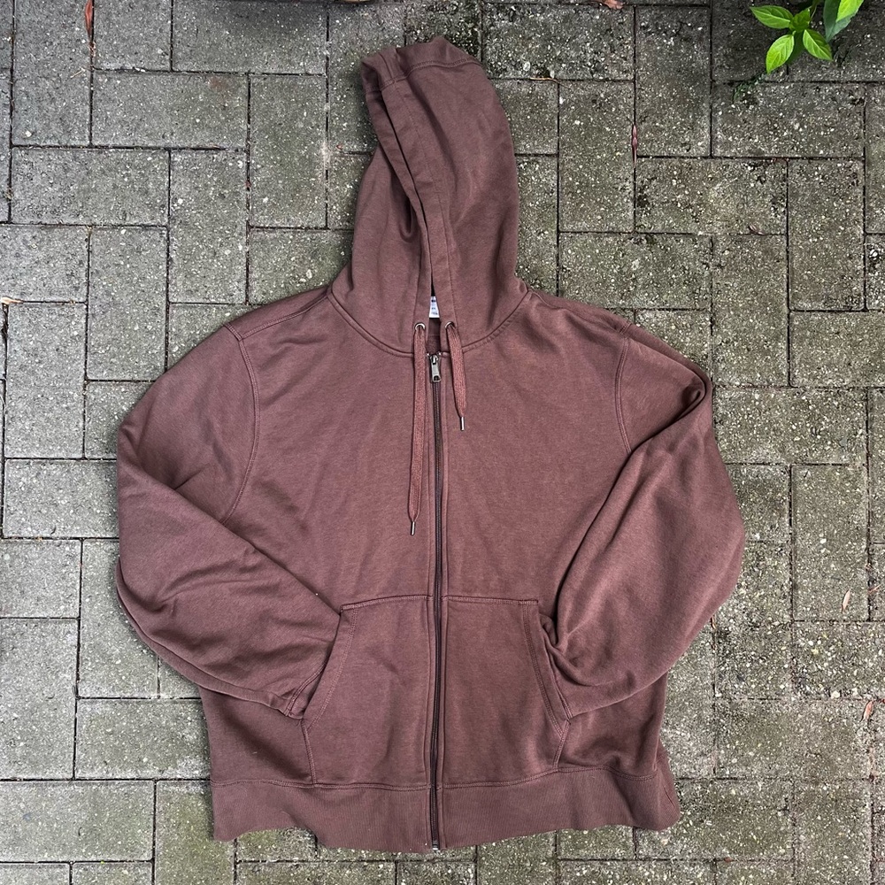 Amazon Essentials Brown Zip Up Sweater with Hood